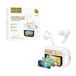 Fones de ouvido Hoco True Wireless com tela sensível ao toque EW88 Rampino Bluetooth V5.4 Branco